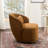 Queensland 33" Wide Boucle Upholstered Swivel Barrel Chair-88039650