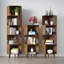 Cidalina Corner Bookcase Bookshelf Storage Cabinet Bamboo Display Shelf