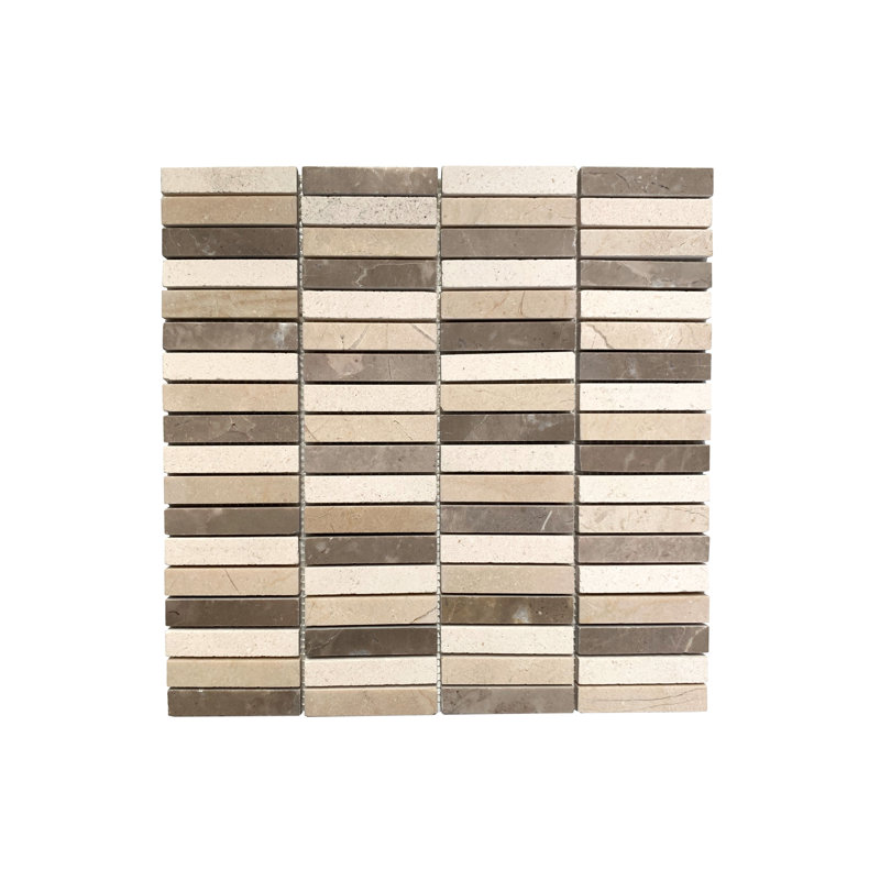 1" x 3" Limestone Linear Mosaic Wall & Floor Tile