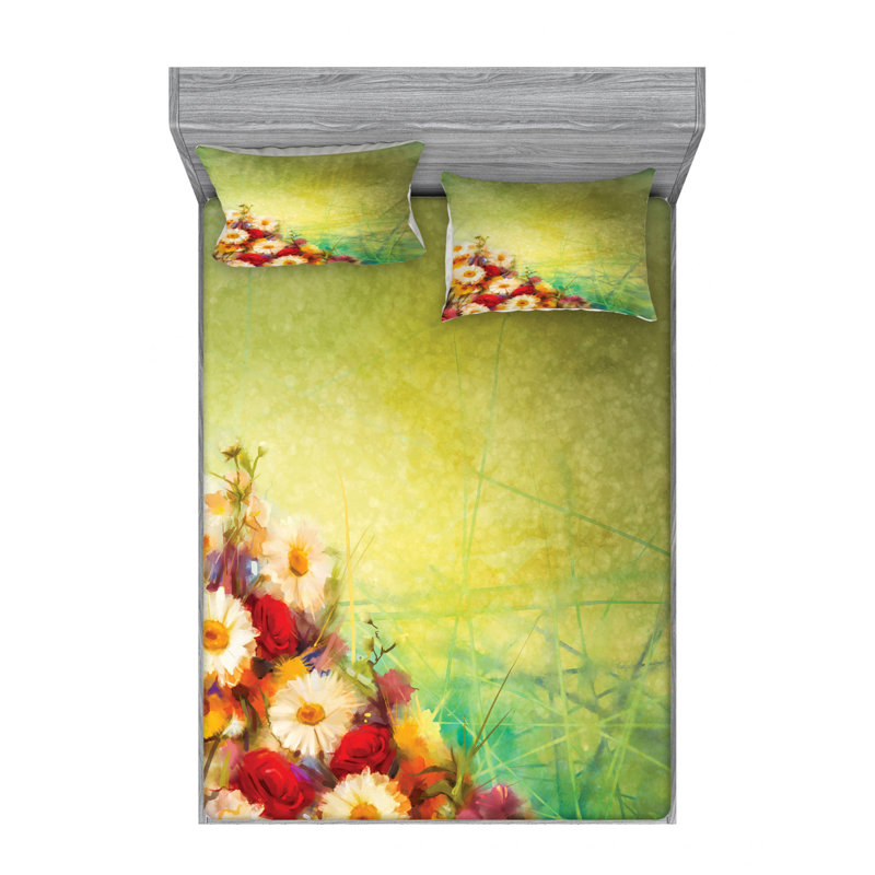 Microfiber Sheet Set, Queen Sheet Set with Fitted Sheet