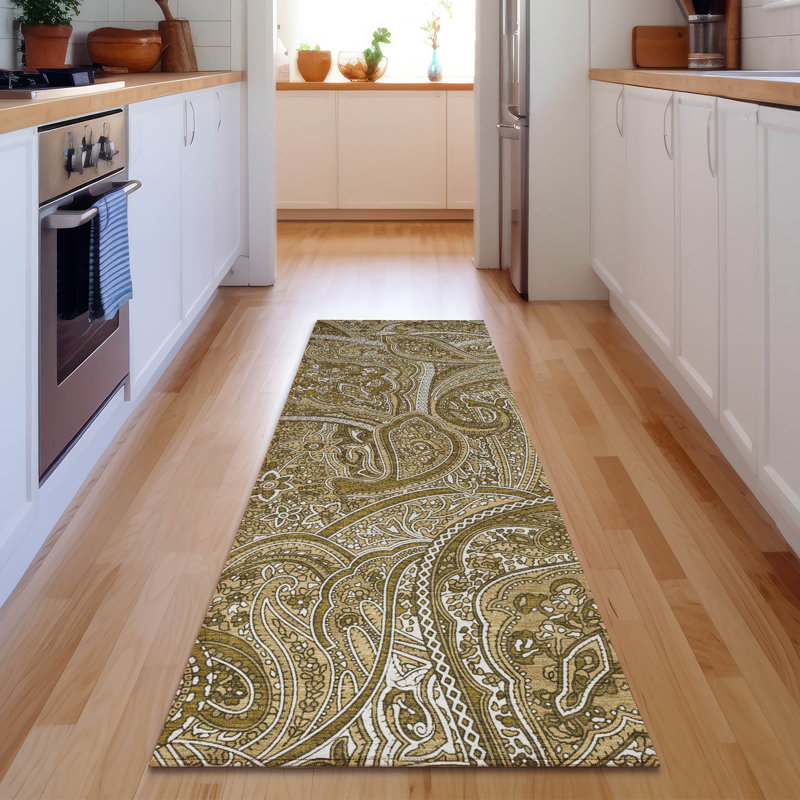 Premium Machine Washable Cerrito Brown Rug, Runner 2'3" x 7'6"
