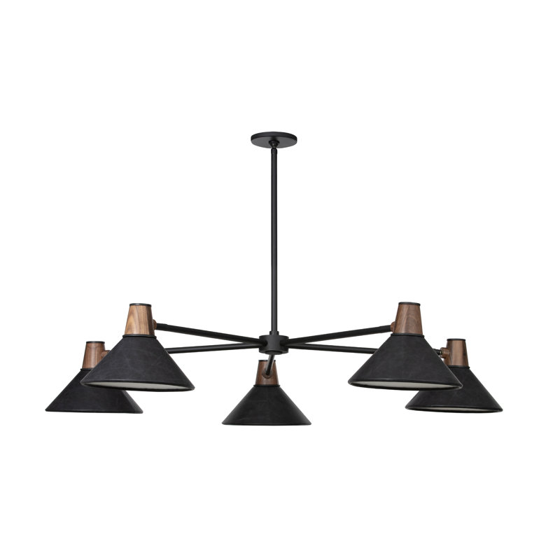 Cullen 5 - Light Chandelier, Black, Black