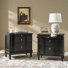 Sessoms Traditional 26''W 2-Drawer Solid Wood End Table with Built-In Outlet and Curved Drawer Fronts