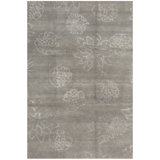Himalayan Floral Area Rug in Gray