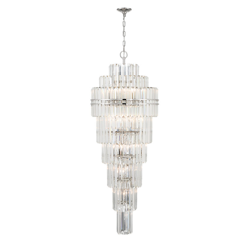 Lustre 31 lumières Lanndon, Nickel poli