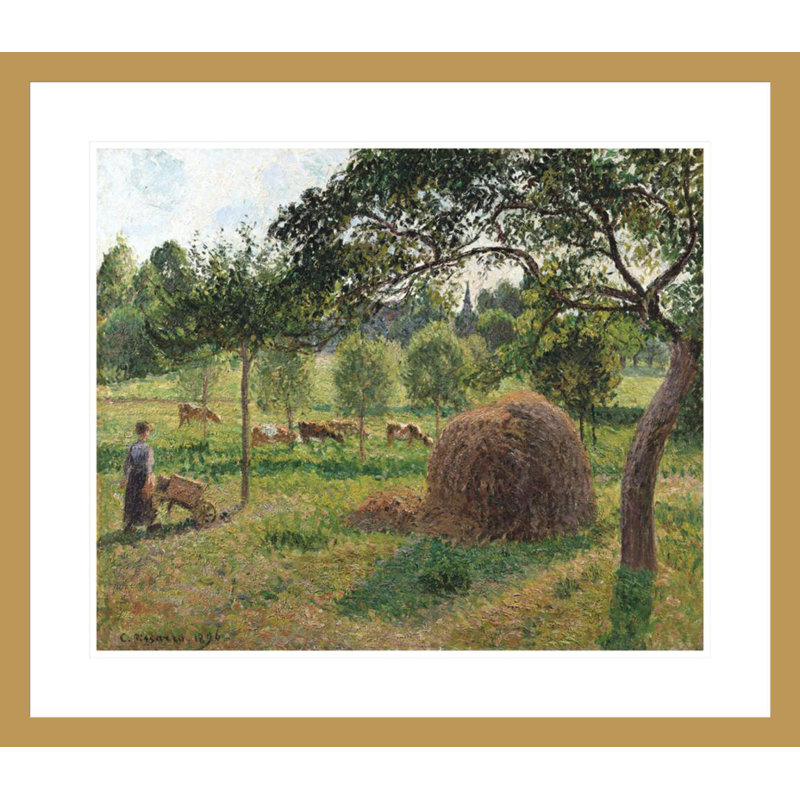 «Dusk at Erangy» par Camille Pissarro, impression giclée sur cadre, H 23,5 po x l 27,03 po
