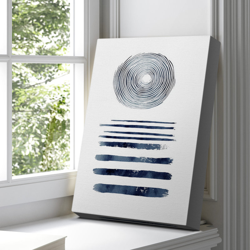 Toile tendue abstraite avec toile de style galerie ccclxv - prête à être accrochée, H 18 po x l 12 po