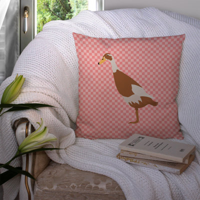 Coussin décoratif d’extérieur à damier runner