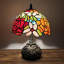 Lampe de table Harumi Tiffany en verre teinté orange rouge à base de libellule DEL l 10 po x P 10 po x H 14 po