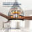  52-inch Modern Ceiling Fan with Light, 3 ABS Blades, DC Motor, 6 Speeds, Downrod Mount for Bedroom, Living Room-73894549