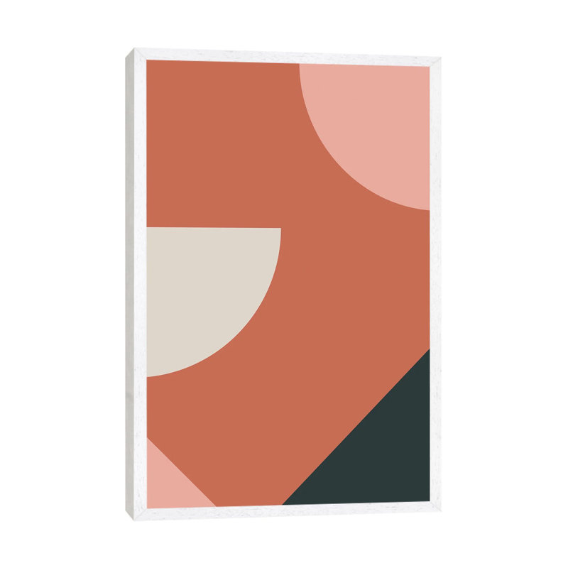 Orbit III Modern Geometric - Print on Canvas, White Framed, 101.6 cm H x 66.04 cm W