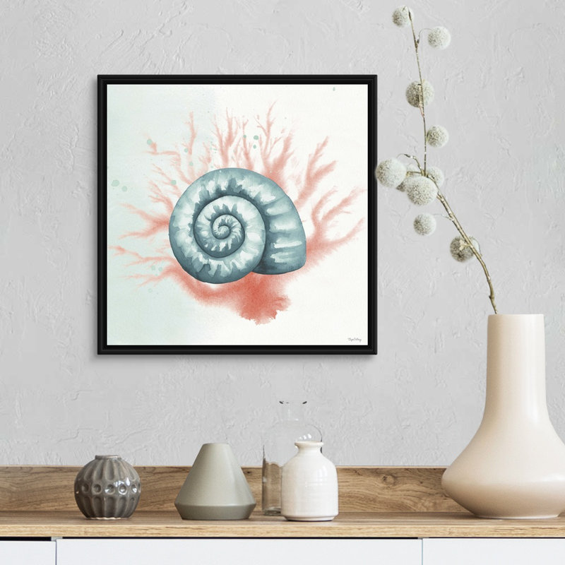 Splash I, art mural sur toile, Cadre noir, H 18 po x l 18 po x P 2 po