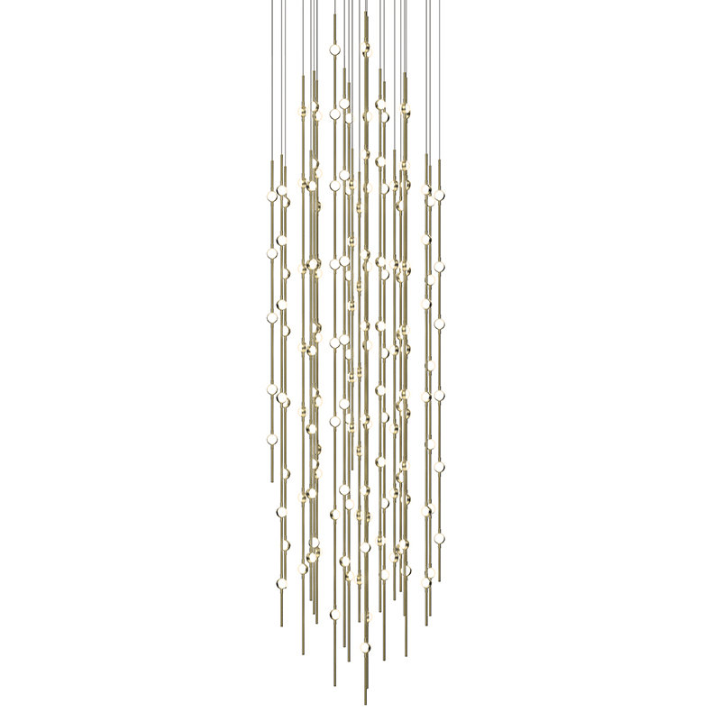 Constellation 156 - Light LED Pendant, White, Satin Brass, 2700K