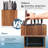 26-Position Large Knife Rack With Protective Slots, Kitchen Space-Saving Storage Rack