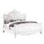 Lit de style moderne en bois blanc perle-128514789
