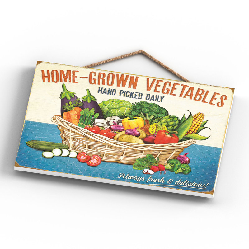 Home Grown Vegetables - Print on MDF