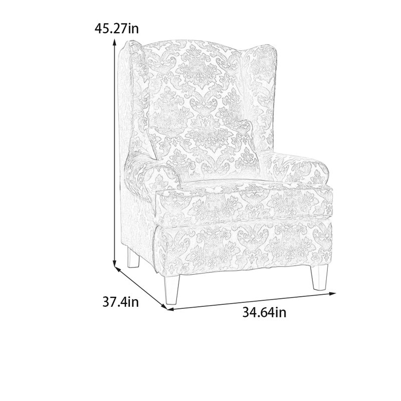 Cotton linen jacquard sponge chaise chair