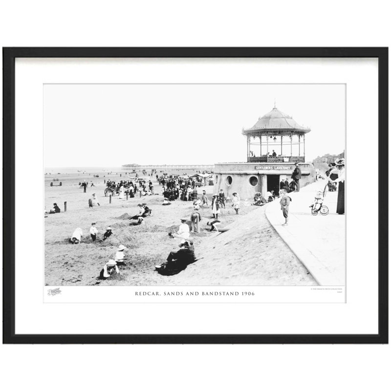 Redcar, Sands And Bandstand 1906 - Single Picture Frame Print, 28cm H x 36cm W x 2.3cm D