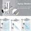 Pomme de douche chromée Combo pomme de douche à haute pression 12 pouces avec bras d'extension réglable 11 po et 3 réglages à main-129505564