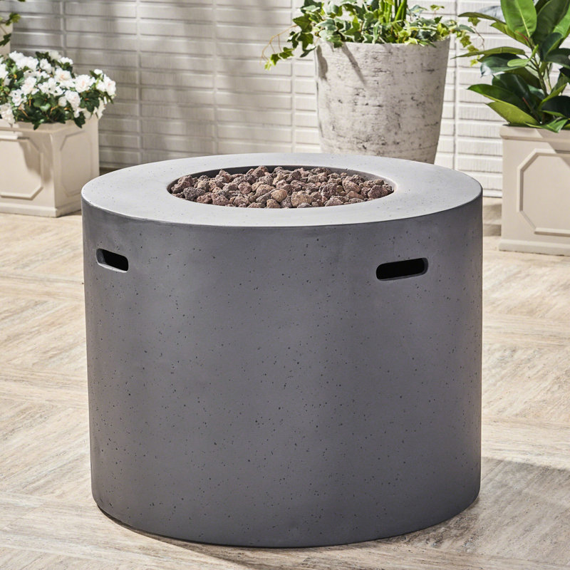 Table de feu 40 000, 30,57 pouces de profondeur, gris foncé, réservoir intégré pour fosse ronde Sure 31 ", installation