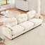 Canapé modulaire à trois places avec tissu chenille doux, mousse haute densité et dossier capitonné élégant pour une assise confortable-663969715