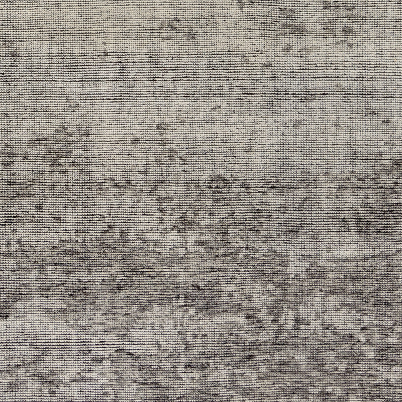 Tapis noir / kaki en laine noué à la main Backman, Rectangle 2 pi x 3 pi