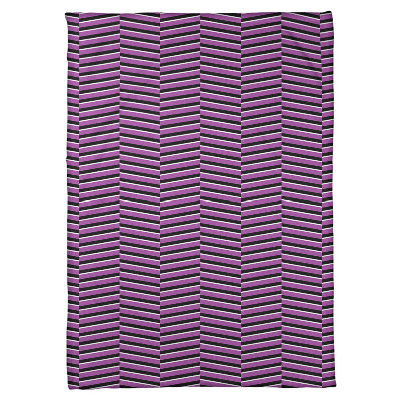 Couverture polaire rayures fracture, l 60 po x L 80 po, Violet