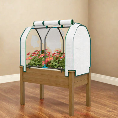 Spacious Raised Garden Planters, Wood And Steel, Modern Outdoor Solution