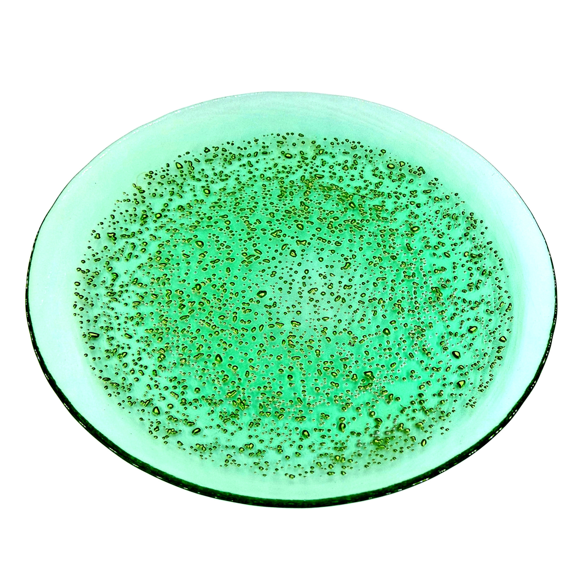 Red Pomegranate 11'' Handmade Glass Dinner Plate Wayfair