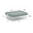 Wham Clip 5x 8.5L Rectangular Plastic Storage Boxes with Secure Clip Lock Lids. L:39 x W:29 x H:10.5cm Clear/Green Milieu/Stone-107097840