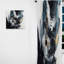 Bellucci - Encre liquide noire et blanche - Rideau moderne - Velours obscurcissant - 1 panneau-980310062