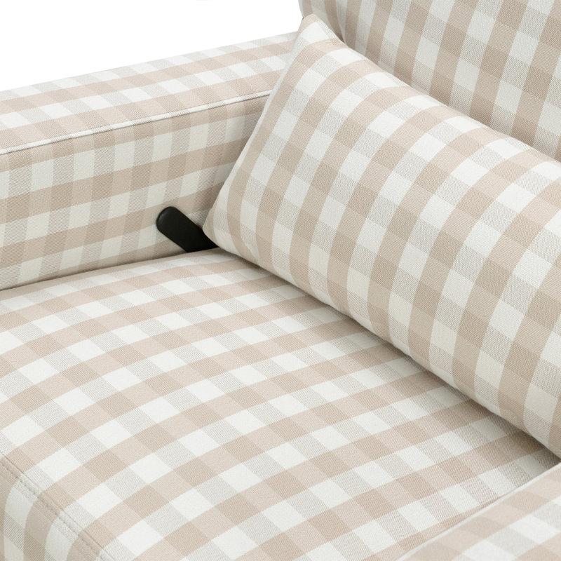 Crawford Recliner and Swivel Glider, Tan Gingham