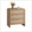 Table de chevet courbée en rotin avec 3 tiroirs pour la chambre à coucher-1185643594-1185643597