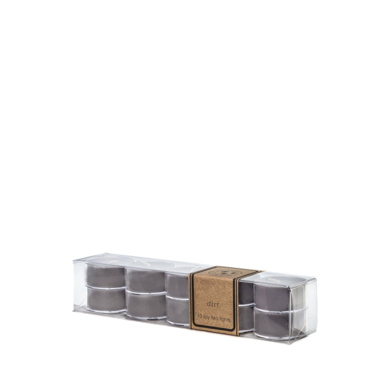 Dirt Scented Tealight Candle with Plastic Holder