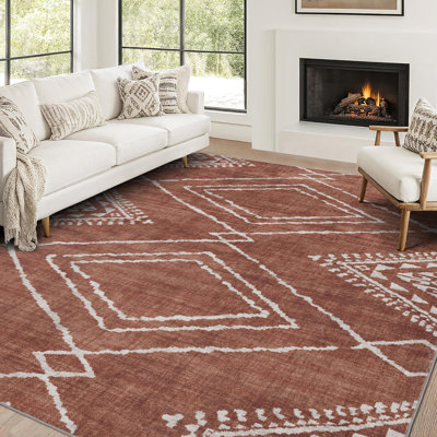 Kentre Jax Moroccan Machine Washable Area Rug