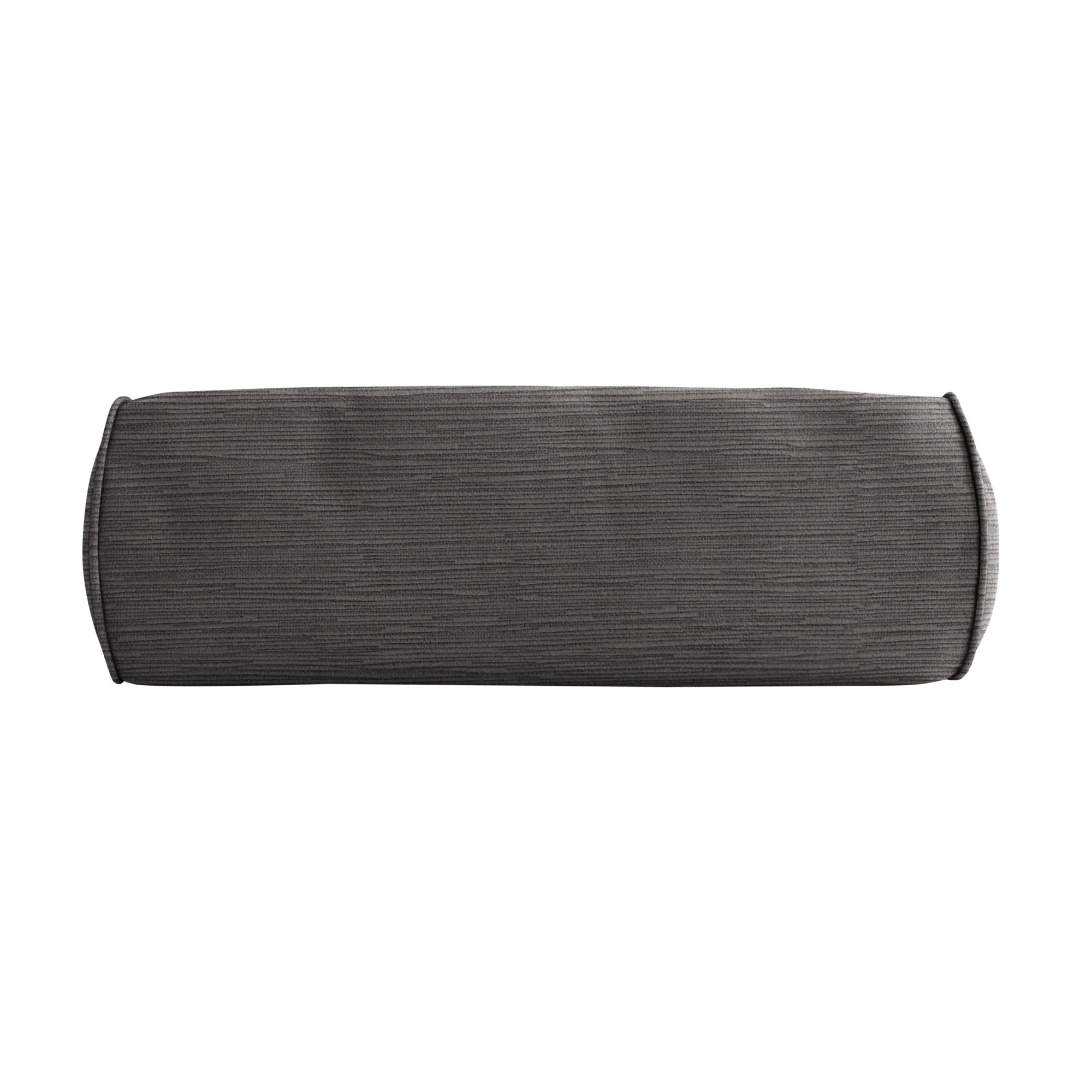Velvet Throw Pillow, 6" x 24", Gray 