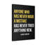 «Never Made a Mistake», art textuel sur toile tendue-204282233