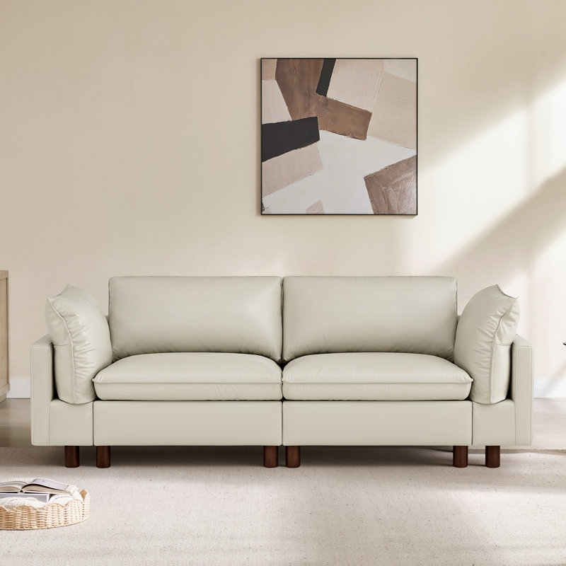 Solena 2-Piece Polyester Loveseat, Light Grey