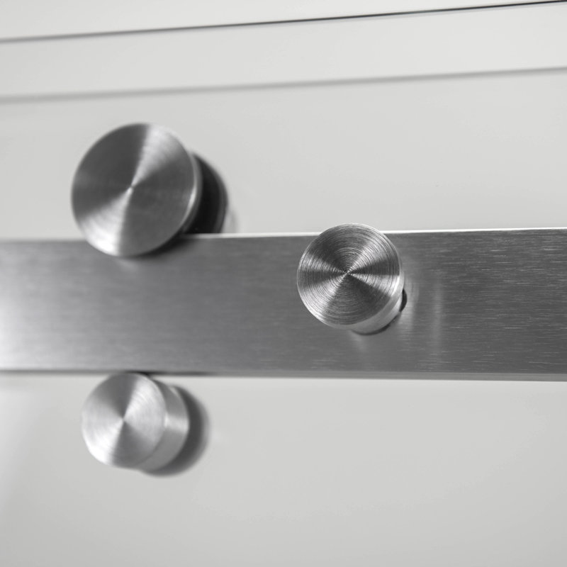 Porte de douche sans cadre Bypass, Nickel brossé, 60 po x 72 po