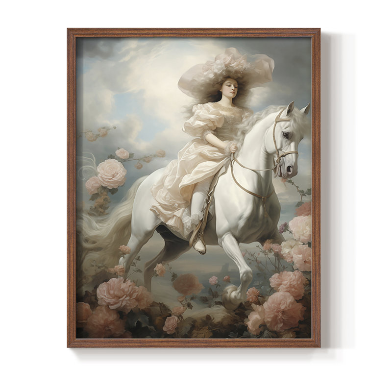 Reproduction encadrée WOMEN Series CMLXII - bois massif, H 11 po x l 9 po, Noyer