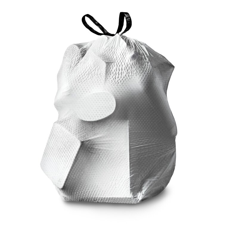 Glad Fresh Clean Tall Drawstring Bag, White, 13 Gallon - 80 count