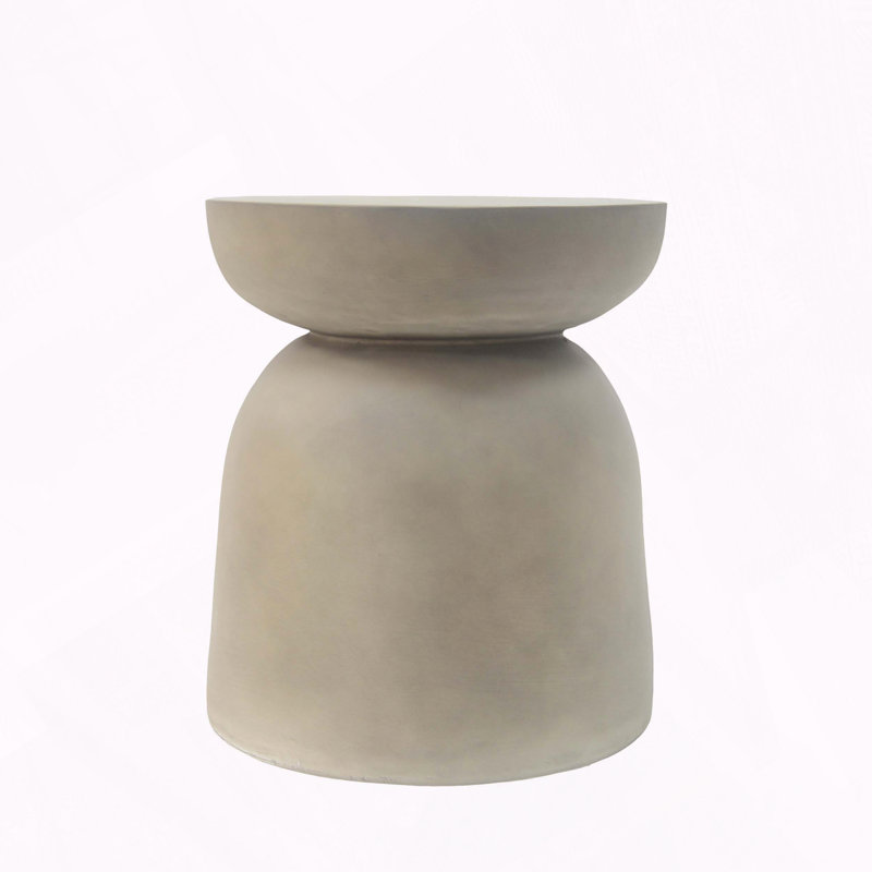 Outdoor MGO Round Modern Chic Functional Side Table