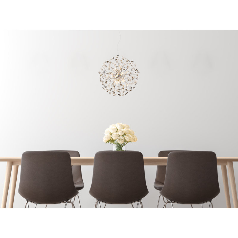 Funke - Light Pendant, Chrome, 100cm W x 60cm D, 9