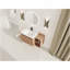Meuble-lavabo mural de 40 po avec lavabo en céramique blanche et tablettes de rangement et 1 porte à fermeture en douceur, emballage KD, contreplaqué-1361871143