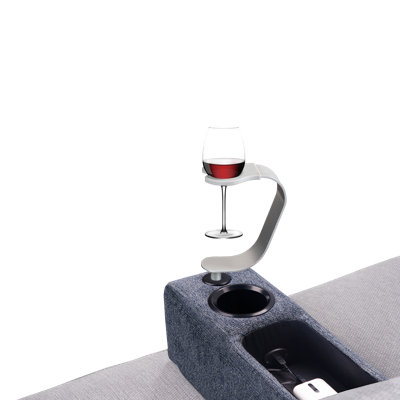 Upholstered Home Theater Seat with Cup Holder