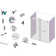 56'' - 60'' W x 76'' H Sliding Frameless Shower Door with Clear Glass