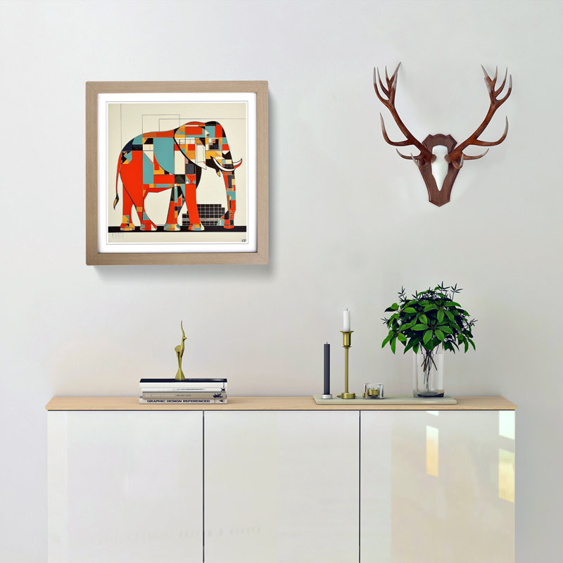 Single Picture Frame Print on Wood, Oak