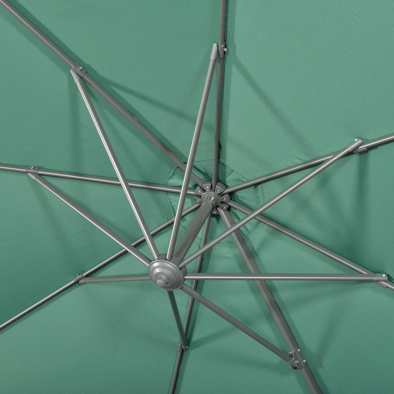 Carmya 294cm Cantilever Parasol, Green