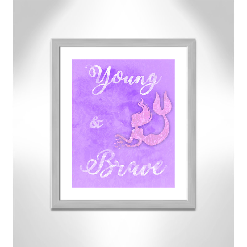 Adhésif décoratif Brave Mermaids, H 24,5 po x l 20,5 po x P 0,6 po, Encadré plat argent