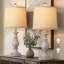 Ensemble de 2 lampes de table rustiques 22 ", avec interrupteur rotatif pour chambre à coucher, salon, gris-1483712080